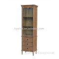 Antique solid wood tall bathroom cabinet